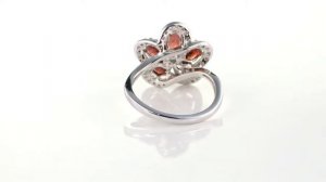 Camellia Garnet Ring - 9167GT