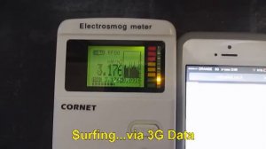 RF EMF Radfiation measurement 4G(LTE) Data vs 3G(UMTS) Data