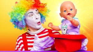 Смешное видео - Кукла БЕБИ БОН в Цирке! – Весёлые игры и хороший Фокус! Детский мультик Baby Born