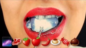 ASMR SATISFYING EATING EMOJI FOOD CHALLENGE Mukbang