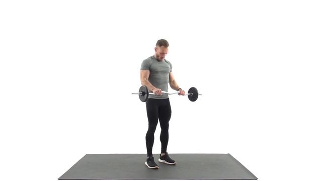 Подъём штанги на бицепс обратных хватом. Мышцы предплечья. смотреть онлайн