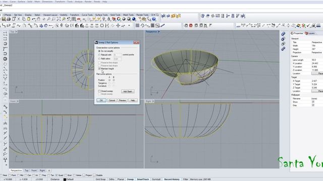 Каст под камень формой "овал". Rhinoceros 5.0. #SantaYork смотреть онлайн