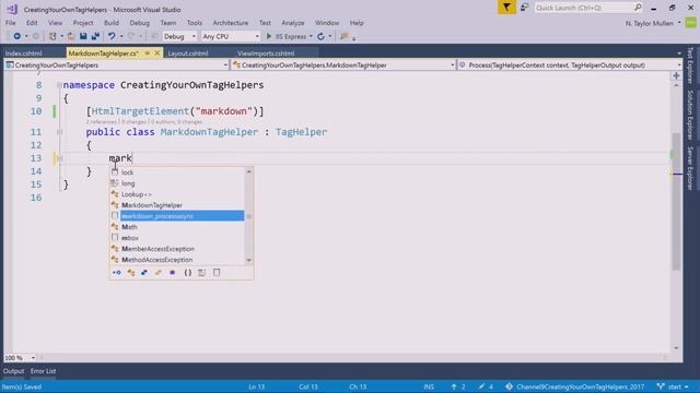 Creating your own Tag Helpers смотреть онлайн
