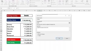 Scenario Manager in ms excel || scenario manager excel and goal seek || scenario manager excel