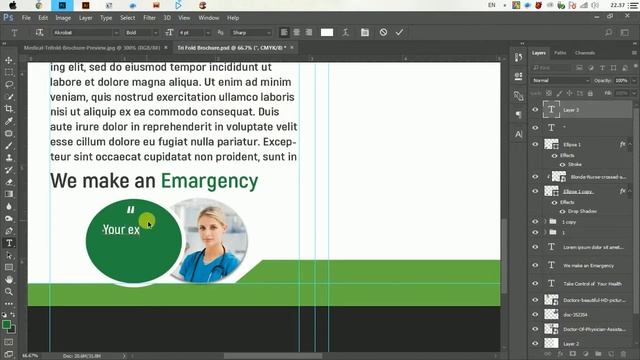 How to Design a Trifold Brochure - Photoshop Tutorial смотреть онлайн