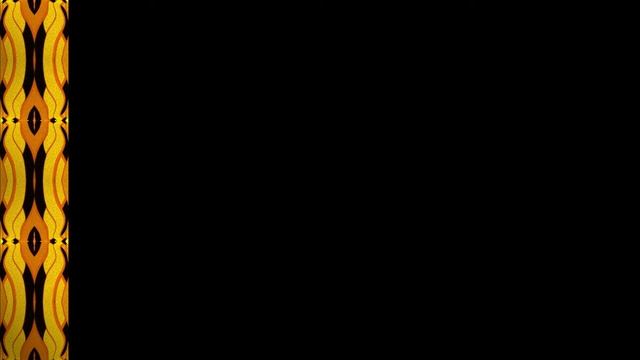 Футаж HD. Золотые узоры. Вертикальный бордюр. На черном фоне смотреть онлайн