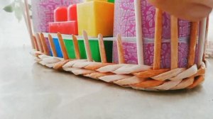 DIY Корзинка для мелочей из бумажной лозы