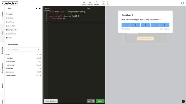 Fix and Debug Feedback Modal in React.js Demo | Frontend Debugging Round | JavaScript