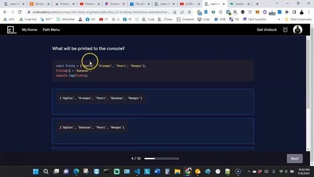 Let's Take a Javascript Quiz on Arrays and Methods [ JS Beginner Level ]
