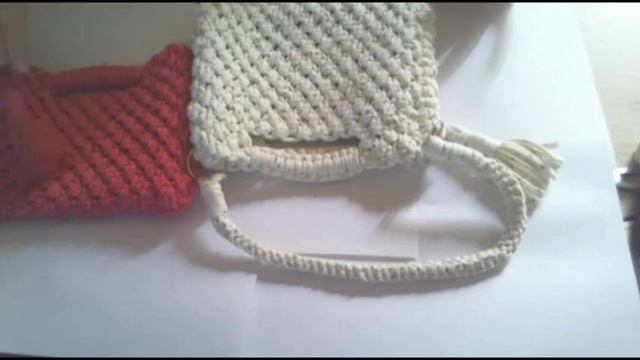Сумочка макраме из трикотажной пряжи. Обзор.