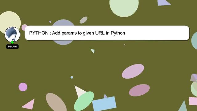PYTHON : Add params to given URL in Python