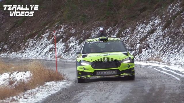 Tests Rallye Monte Carlo 2023 - François Delecour - Skoda Fabia Evo  Rally2 [HD]