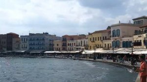 The harbor at the old town in Chania, Crete