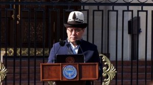 Президент Садыр Жапаров открыл новую мечеть в Тюпском районе