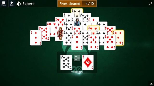 XBOX 20th Anniversary | Star Club | Pyramid - Expert | Game #24 - Clear 10 Fives in 1 deal смотреть онлайн