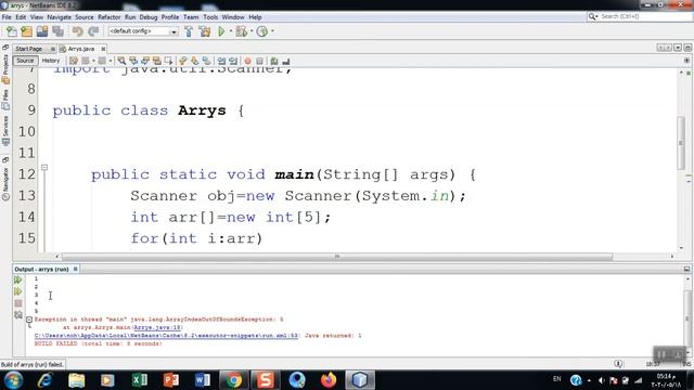 27- inserting one dimensional array from keyboard in java