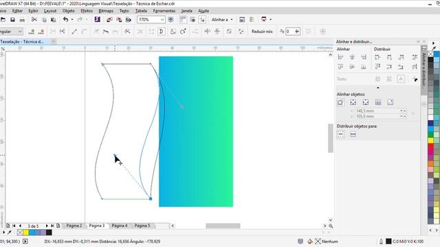 CorelDRAW X7 64 Bit D FEEVALE 1° 2020 Linguagem Visual Tesselação Técnica de Escher cdr 2020 смотреть онлайн