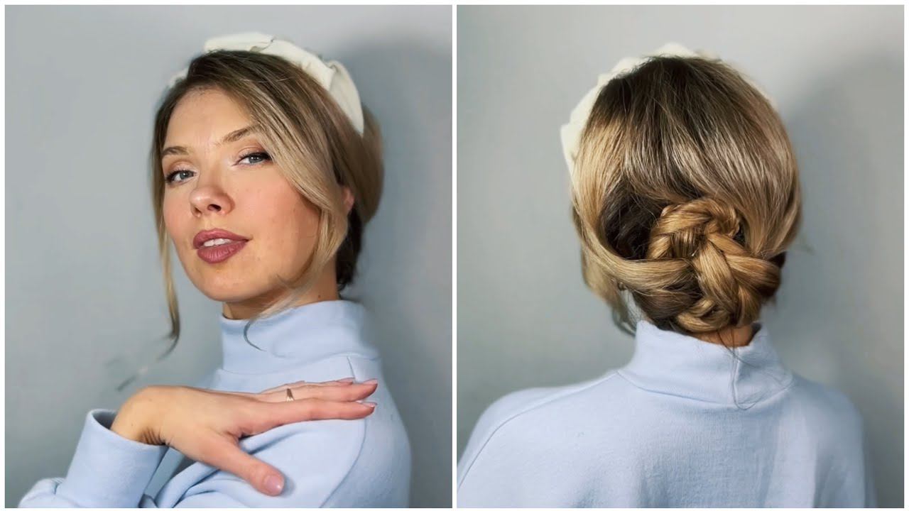 ЭЛЕГАНТНАЯ ПРИЧЁСКА С ОБОДКОМ НА ДЛИННЫЕ И СРЕДНИЕ ВОЛОСЫ  Elegant hair band hairstyle tutorial