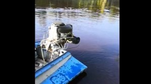 Двухцилиндровый вихрид. Zongshen 2V78FE. Винт стандартный красный. С ограничителем. Испытания