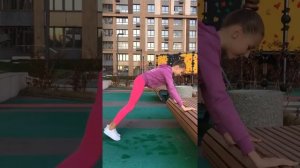 Workout with bench. Тренировка со скамейкой. Mari Kruchkova