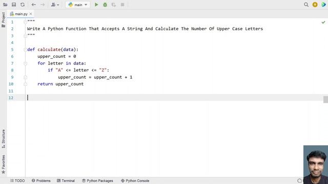 Write A Python Function That Accepts A String And Calculate The Number Of Upper Case Letters
