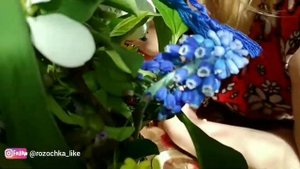 Розочка играет в прятки с гусеницей. Смешное видео для детей.