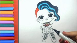 КУКЛА ЛОЛ | Раскраска для детей | Как раскрасить ДЕРЗКУЮ КУКОЛКУ