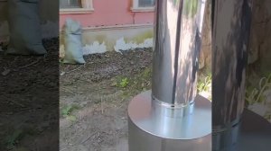 Печь для купели на дровах. Нержавеющая сталь. MADE. M70
