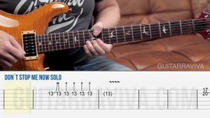 SOLO de DON´T STOP ME NOW - QUEEN 🎸 con TABS Guitar COVER | Guitarraviva