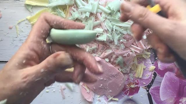 Режу сет мыла 'Невская косметика' ASMR| 'NC' Dry Soap cutting ASMR смотреть онлайн