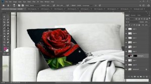 How to Change  Sofa Texture / Pattern in Photoshop | Decorative Pattern and Color Overlay