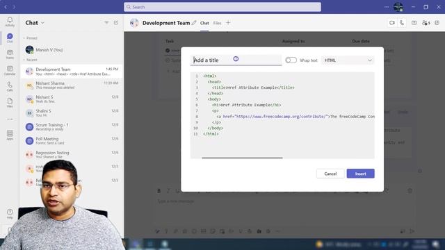 How to Send Code Snippet in Teams | Microsoft Teams Tutorial #15