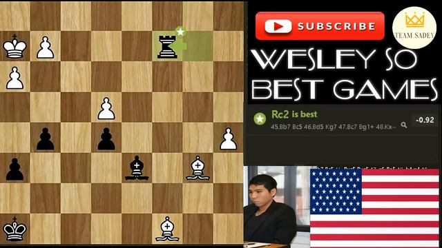 Wow ! Wesley So Won A Drawish Rook Versus Bishop With A Beautiful Technique