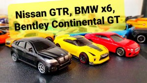 Обзор редкой Hot Wheels Nissan GTR r35, Bentley Continental GT и BMW x6