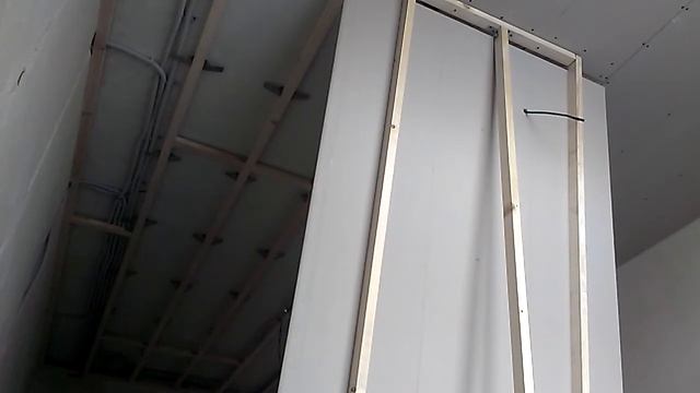 Как самому поднять и закрепить лист гипсокартона на потолок.#гипсокартонныйпотолок #быстро #2минуты смотреть онлайн