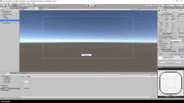 Unity Tutorial: Open Panel on Button Click смотреть онлайн