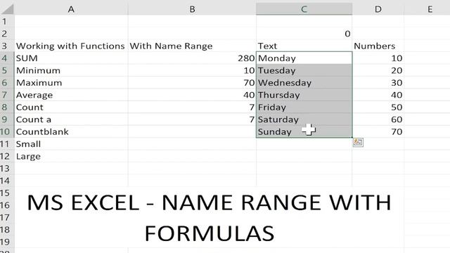 #9 How To Use NAME RANGE WITH FORMULAS In MS Excel 2023 || Download Excel tutorials For Beginners