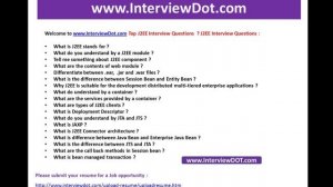 Top J2EE Interview Questions InterviewDot Job Portal