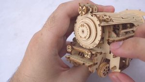 Satisfying Building "Locomotive Prime Steam Express" Wooden 3D Puzzle - DIY Wood Assembly At Home