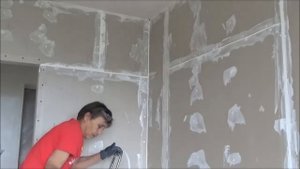Заделка швов ГКЛ .