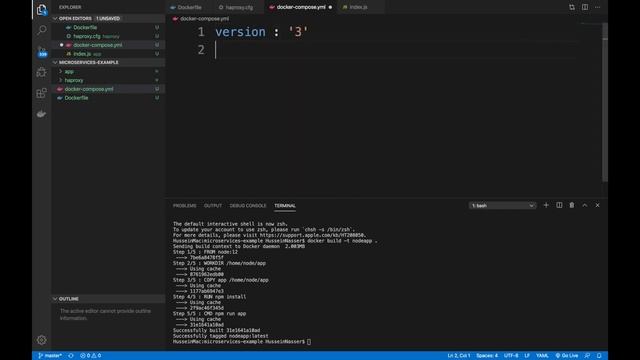 Step by Step Microservices System NodeJS + 1 Load Balancer containers with Docker смотреть онлайн
