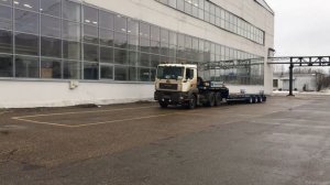 Полуприцеп-трал раздвижной. Проверка габарита автопоезда. Движуч.