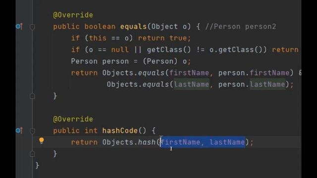 Java Other Stuff - Equals and Hashcode