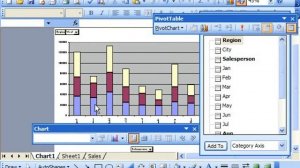 Excel 2003 Tutorial Displaying a PivotChart Microsoft Training Lesson 23.6