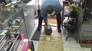 Подъём гантели Инча на ручке 62мм веса 91кг