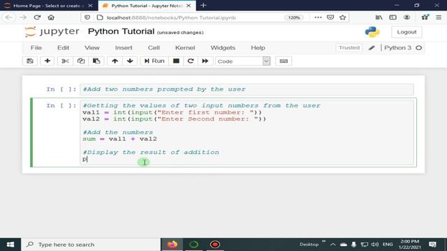 Add Two Numbers Prompted By User | Python 4 You | Lecture 52