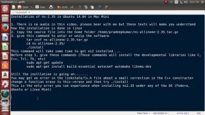 NS2 installation in Ubuntu 14.04