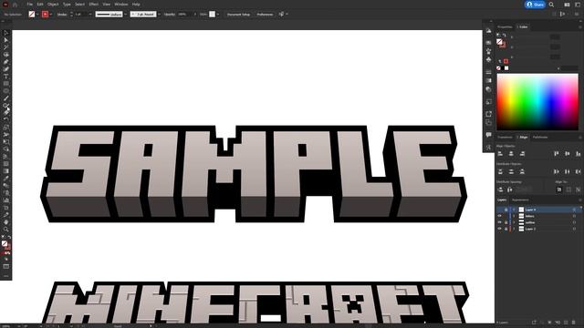 Imitating Minecraft Logos (tutorial) смотреть онлайн