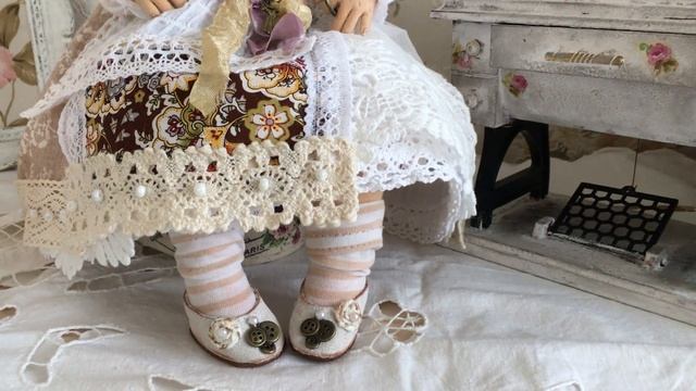 Коллекционная авторская текстильная кукла. смотреть онлайн