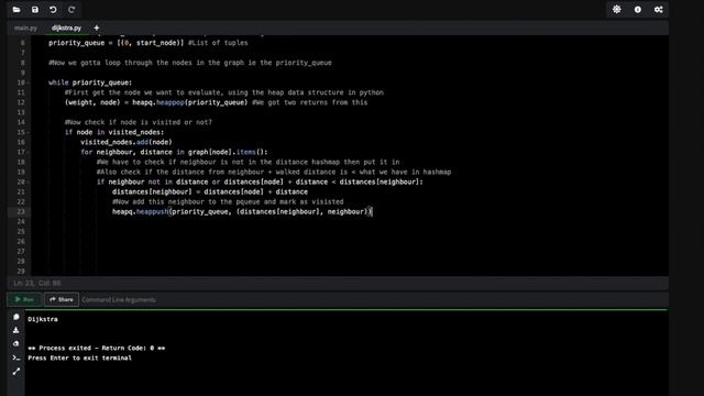 Python Dijkstra's Algorithm Slow Paced Tutorial - Pure Coding Vibes смотреть онлайн
